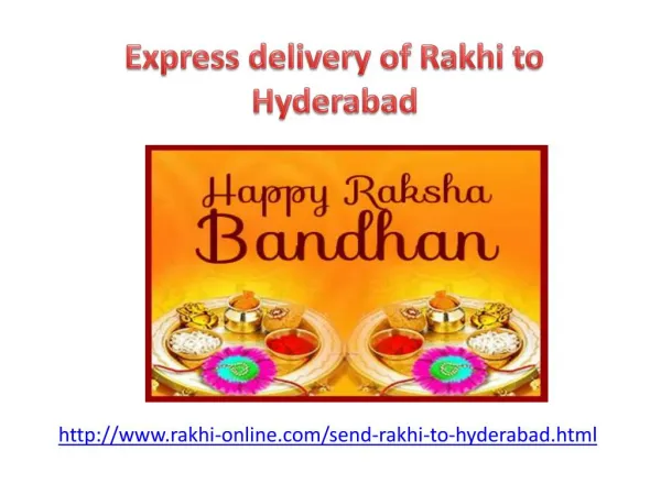 Send online rakhi to Hyderabad