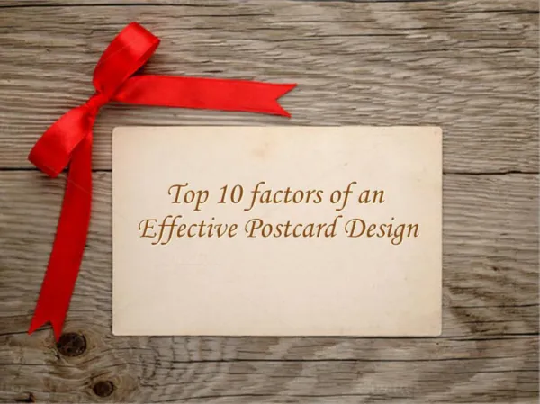Top 10 factors who makes postcard design effective