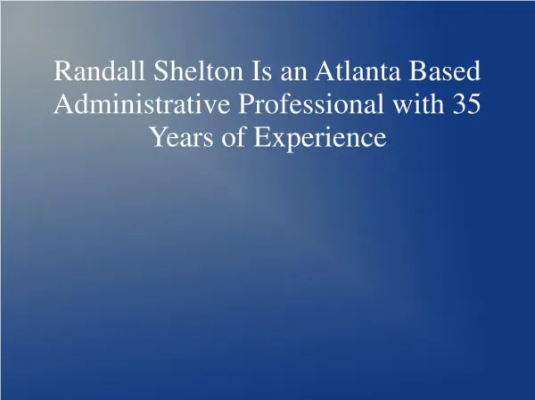 Randall Shelton Atlanta