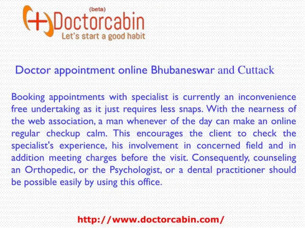 Doctor appointment online Bhubaneswar