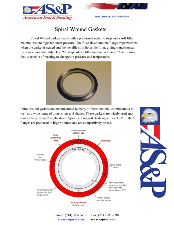 Spiral Wound Gaskets - User Manual