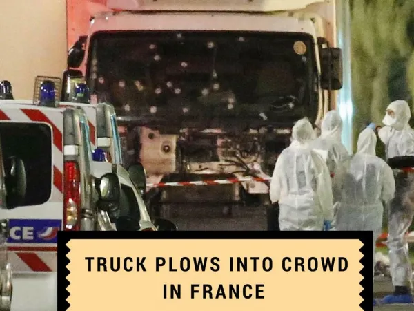 Truck plows into crowd in France