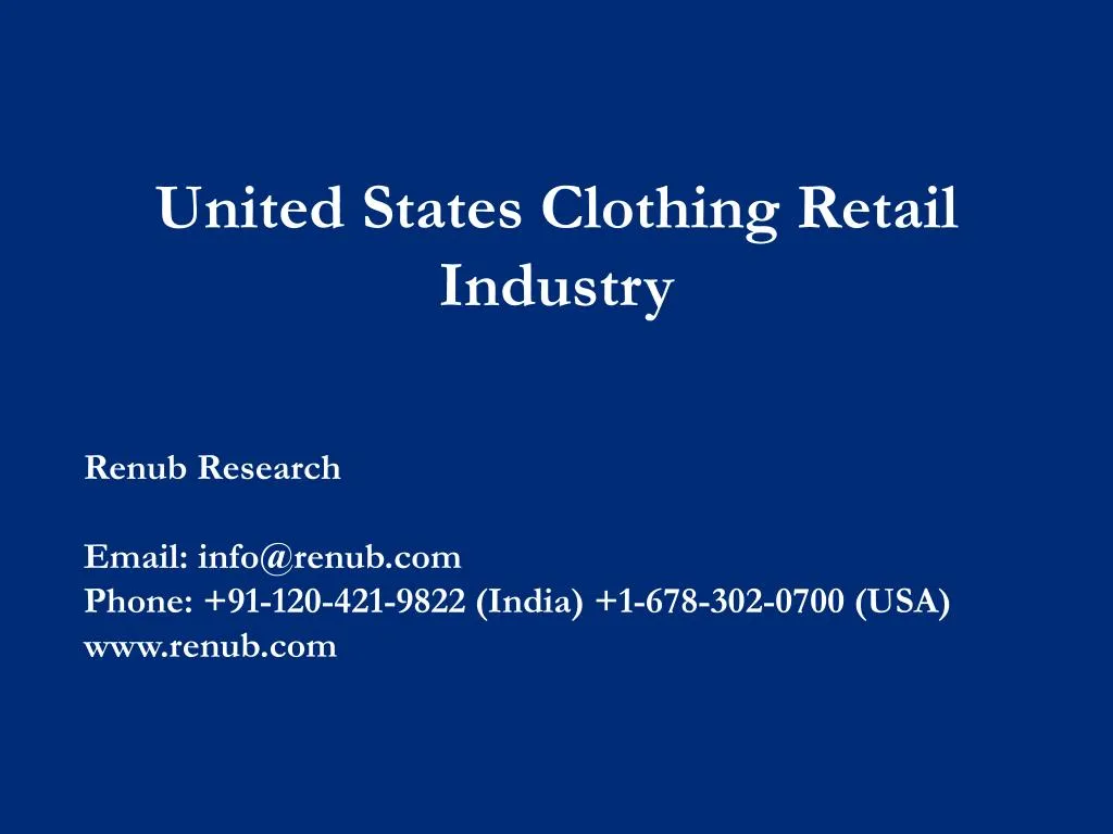 united states clothing retail industry