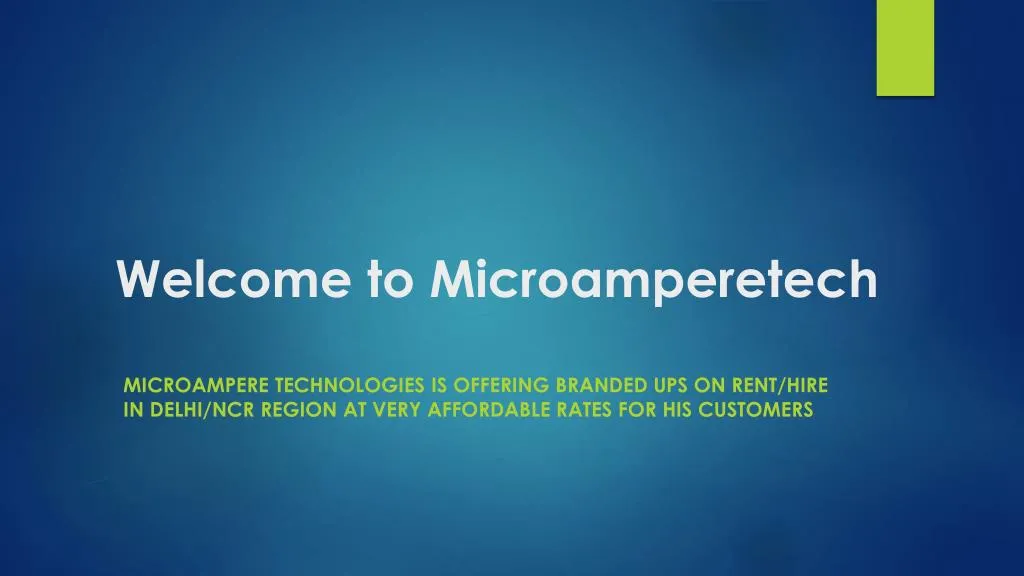 welcome to microamperetech