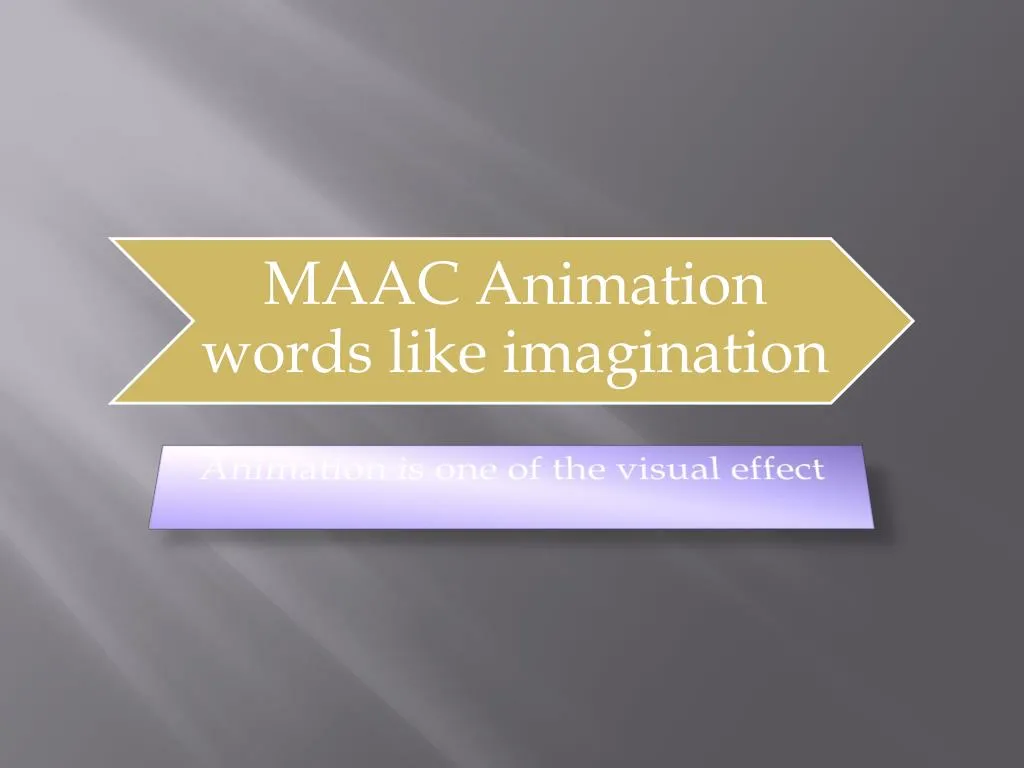 animation is one of the visual effect