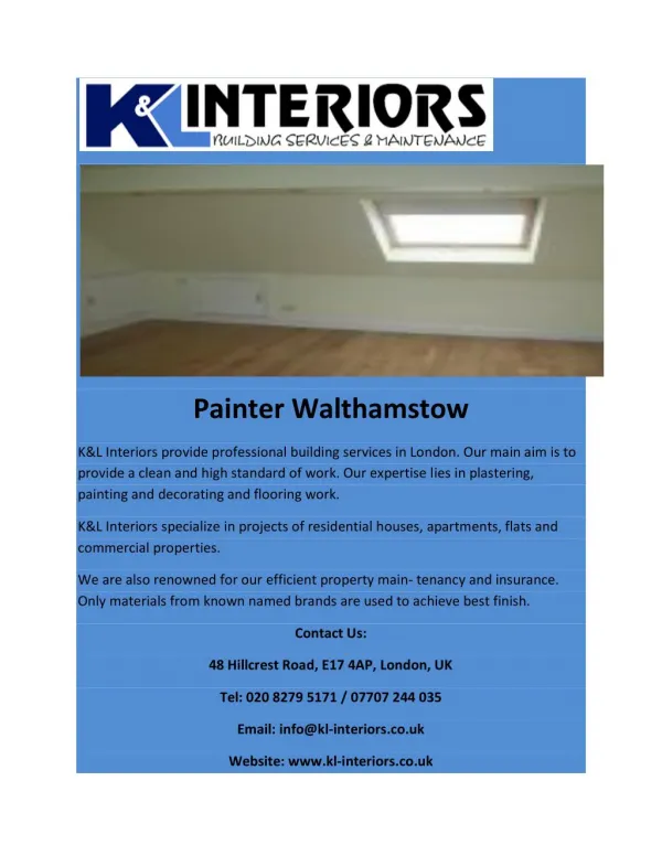 Painter Walthamstow