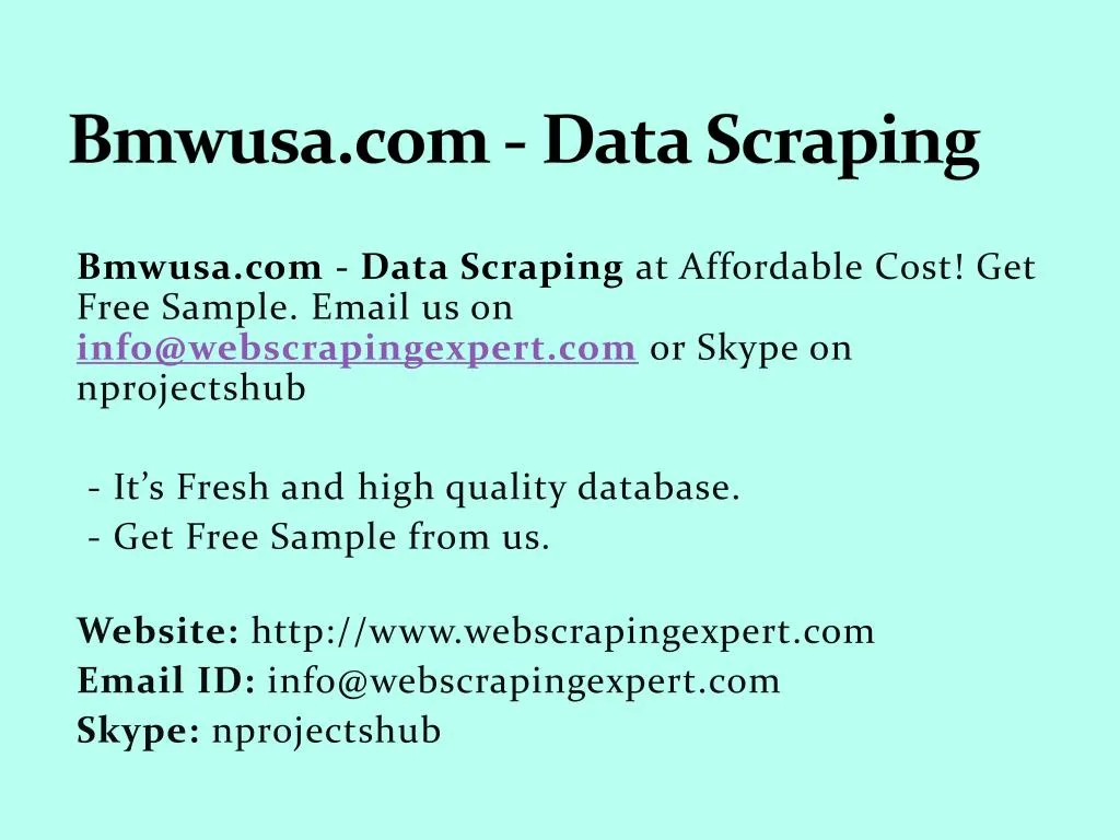 bmwusa com data scraping