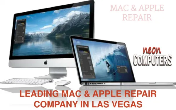 Apple Mac Repair with Neon Computer