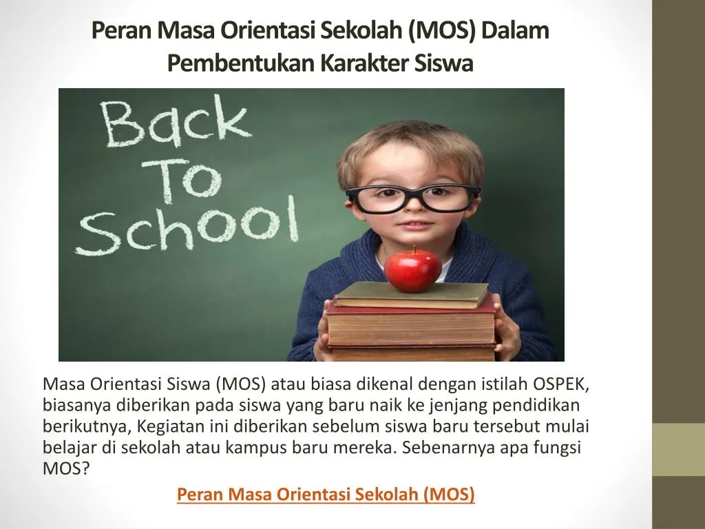 peran masa orientasi sekolah mos dalam pembentukan karakter siswa