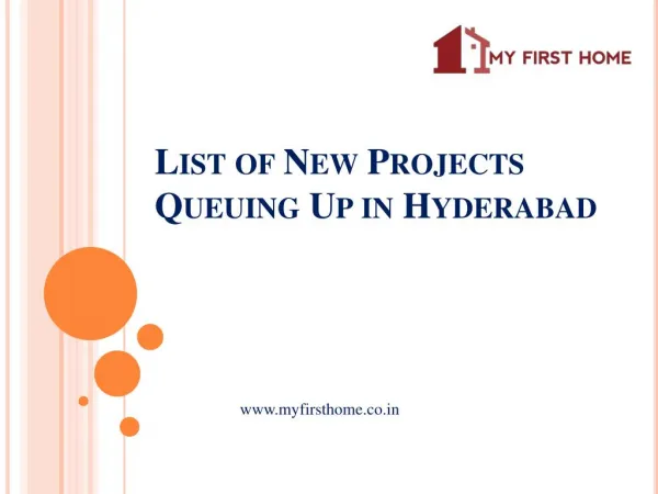 My First Home | List of New Projects Queuing Up in Hyderabad