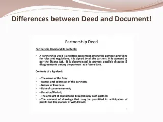 Differences between Deed and Document! - slide 1