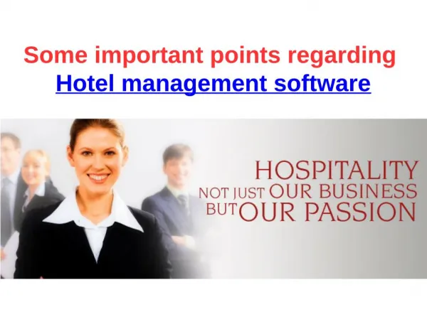 some important points regarding hotel management software