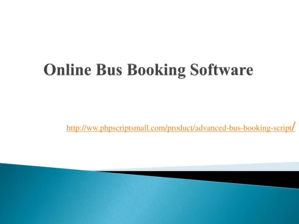 Online Bus Booking Software