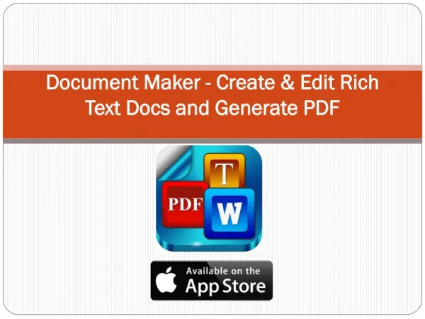 Document Maker - Create & Edit Rich Text Docs and Generate PDF