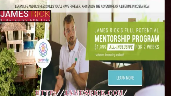 Join James Rick for a 2-Week Full Potential Mentorship In Costa Rica or Bali