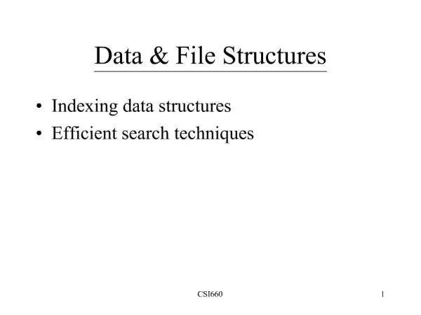 Data File Structures