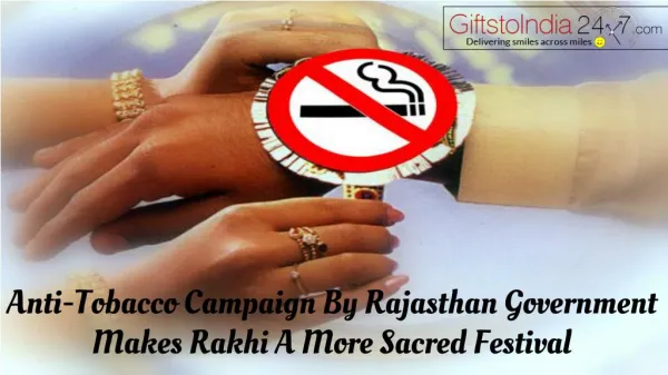 Anti-tobacco campaign by Rajasthan government makes Rakhi a more sacred festival