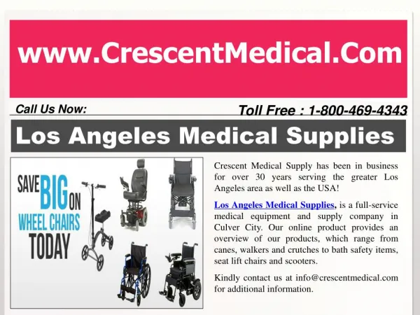 Los Angeles Medical Supplies - Online Healthcare services
