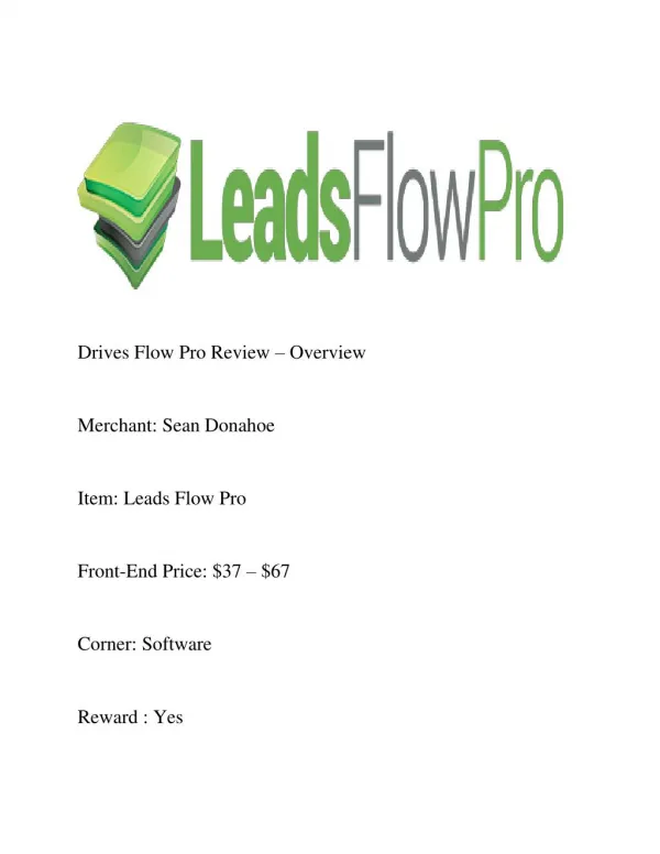 Leads Flow Pro Review and bonus