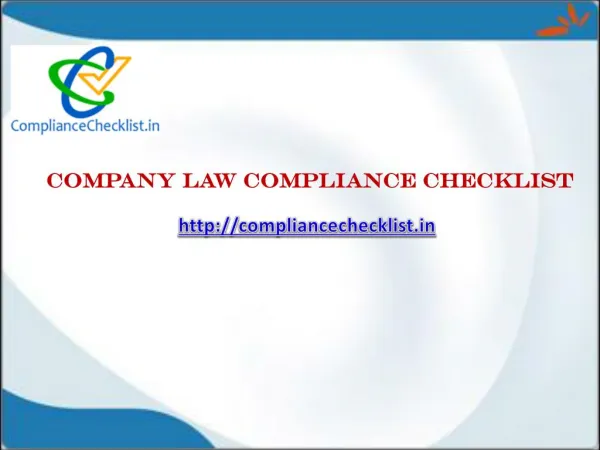 Company law compliance checklist