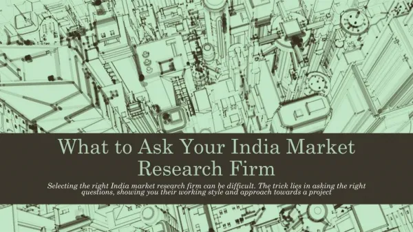 What to Ask Your India Market Research Firm