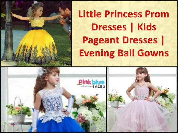 Vintage Kids Evening Ball Gowns Prom Dresses for Girls in India