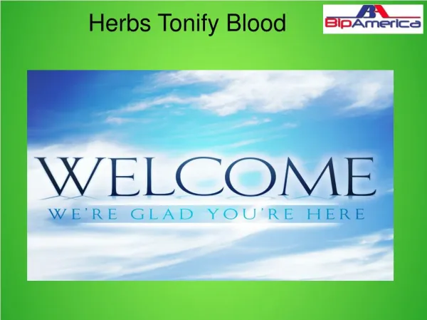 Herbs Tonify Blood