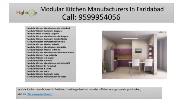 About Modular Kitchen Manufacturers In Faridabad, Modular Kitchen Dealers In Noida, Modular Kitchen Noida