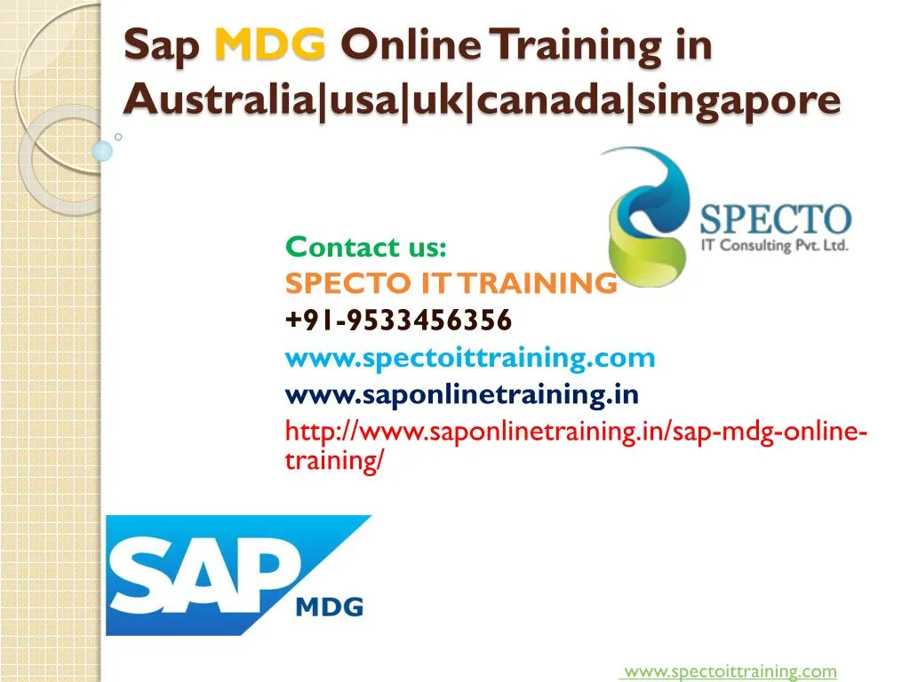 s ap mdg o nline training in australia usa uk canada singapore