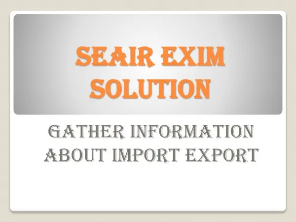 Explore the main Indian Exporters with the help of Database