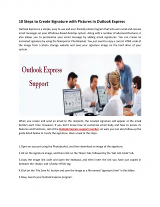 10 Steps to Create Signature with Pictures in Outlook Express - slide 1