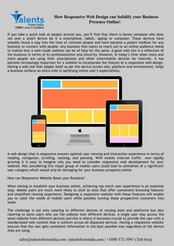 How Responsive Web Design can Solidify your Business Presence Online