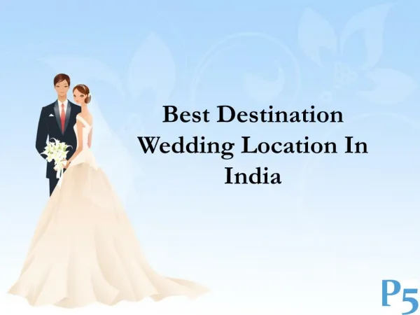 Best Destination wedding location in India