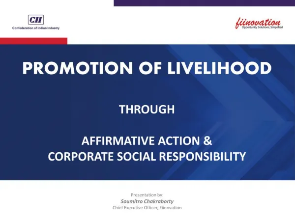 Fiinovation webinar on affirmative action and livelihood