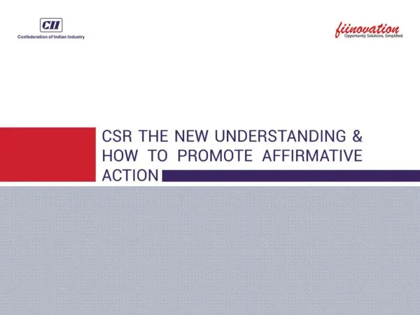 Fiinovation webinar on CSR the new understanding and how to promote affirmative action
