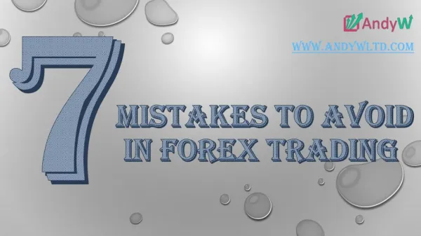 Mistakes To Avoid In Forex Trading