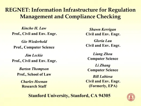 REGNET: Information Infrastructure for Regulation Management and Compliance Checking