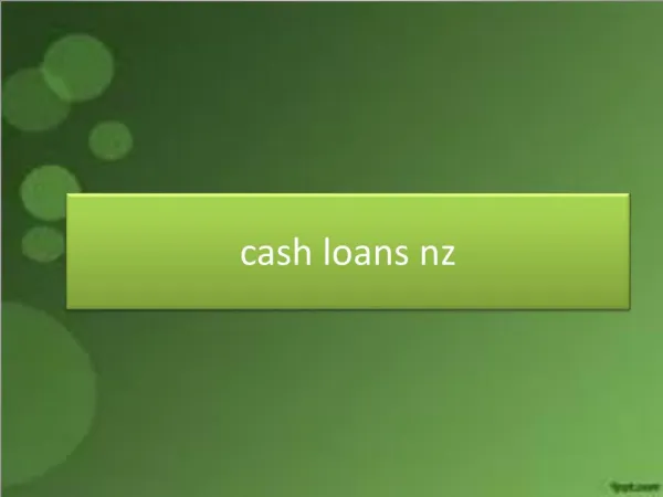 cash loans nz