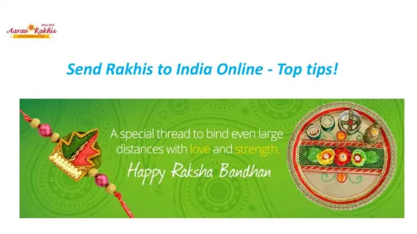 Send Rakhis to India Online