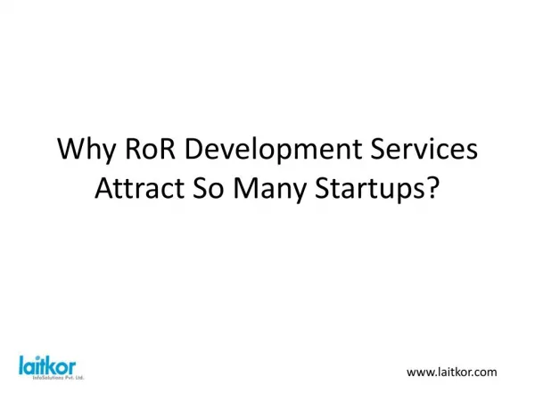 Why RoR Development Services Attract So Many Startups?
