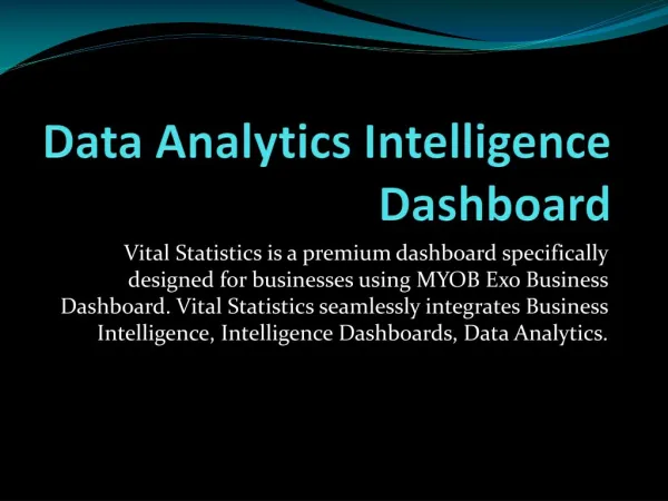 Data Analytics Intelligence Dashboard