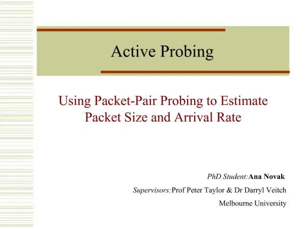 Active Probing