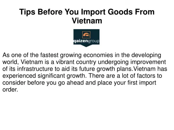 Tips Before You Import Goods From Vietnam