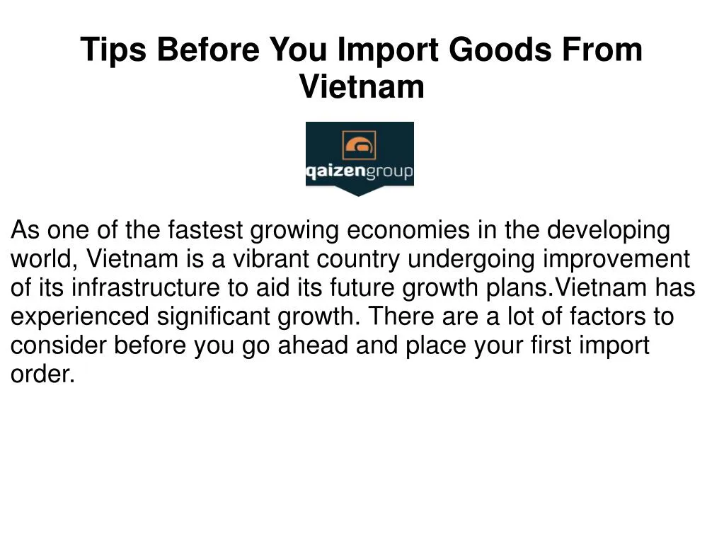 tips before you import goods from vietnam