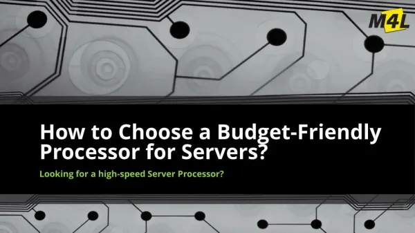 How to Choose a Budget-Friendly and High-Speed Processor for Servers?