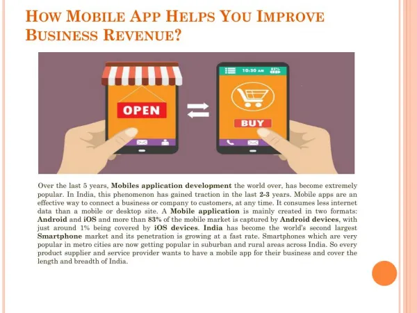 How Mobile App Helps You Improve Business Revenue?