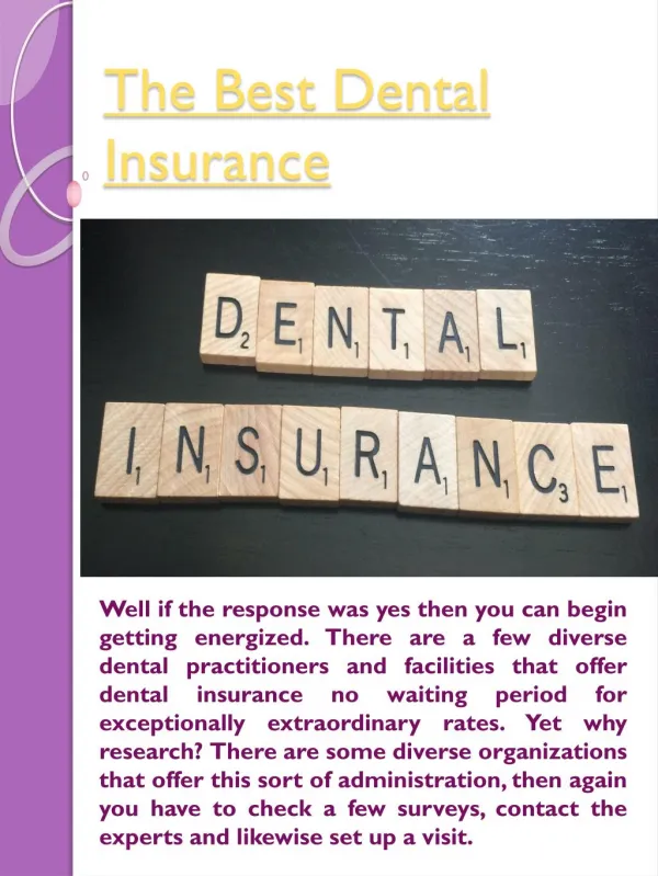 no waiting period dental insurance