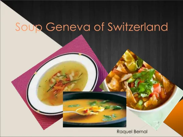 Raquel Bernal - Soup Geneva of Switzerland