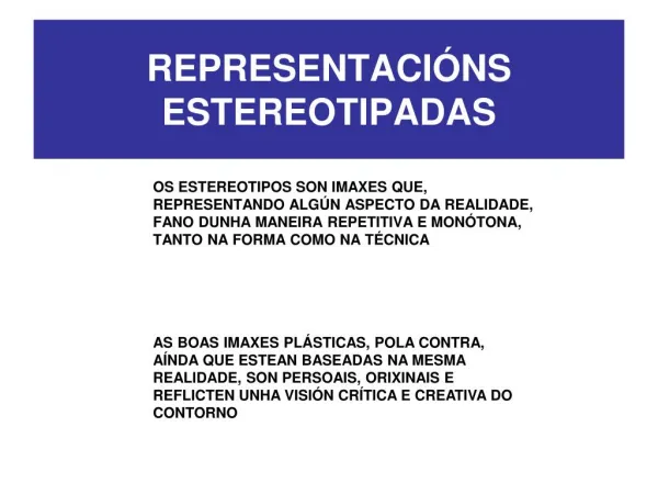 representaci ns estereotipadas