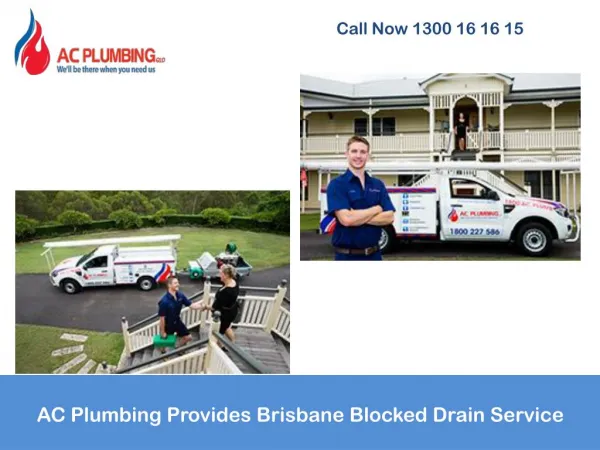 AC Plumbing Provides Brisbane Blocked Drain Service
